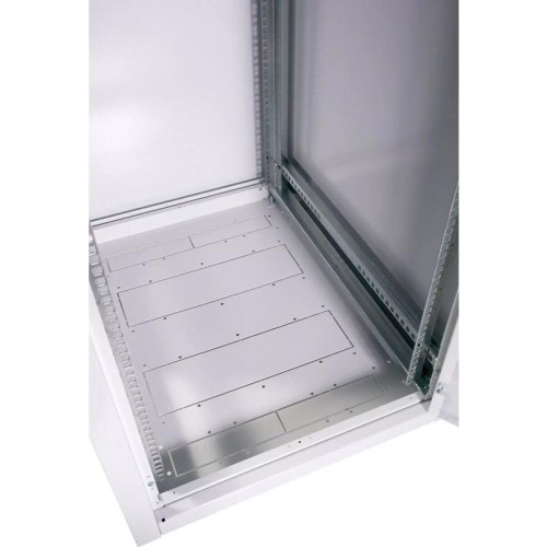 Шкаф коммутационный ЦМО (ШТК-Э-30.6.8-13АА) напольный 30U 600x800мм пер.дв.стекл металл направл.под винты 620кг серый