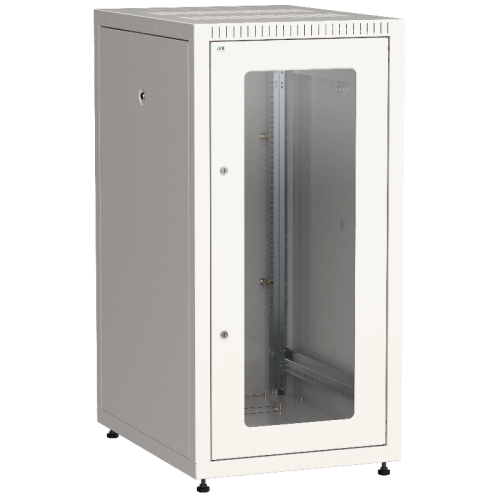 ITK LINEA E 24U 600х800мм стекл. пер. дв. задн. метал. сер.