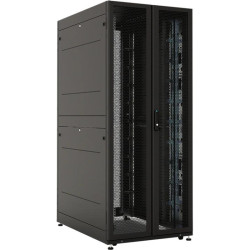 Шкаф серверный ЦМО (ШТК-СП-42.8.12-88АА-9005) напольный 42U 800x1200мм пер.дв.перфор. 2 бок.пан. задн.дв.перфор. направл.под винты 1350кг черный 883мм 174кг 1950мм