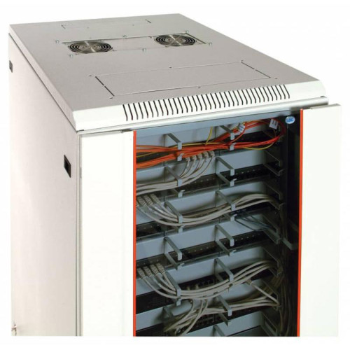 Шкаф коммутационный ЦМО (ШТК-М-42.6.6-1ААА) напольный 42U 600x600мм пер.дв.стекл задн.дв.стал.лист 2 бок.пан. направл.под закл.гайки 550кг серый 455мм 92.3кг 180град. 2030мм