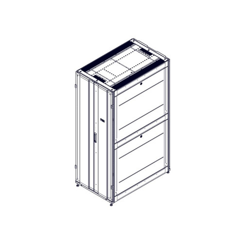 Systeme Electric mounting cabinet, Uniprom series, 42U-750/1200, 4pcs side panels, black