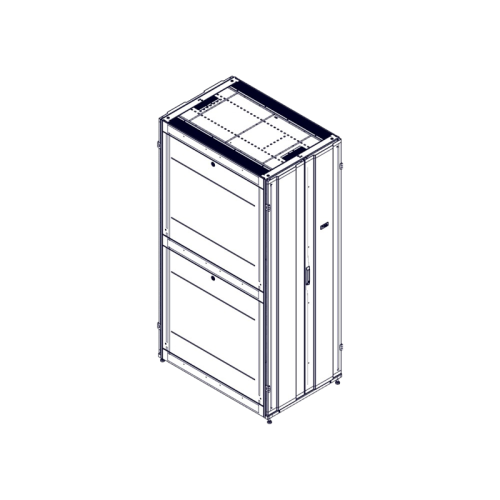 Шкаф Systeme Electric, серия Uniprom, 48U-800/1200, боковые панели 4шт, черный