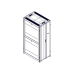 Шкаф Systeme Electric, серия Uniprom, 48U-800/1200, боковые панели 4шт, черный