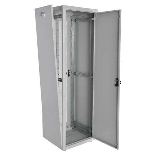 Шкаф коммутационный ЦМО (ШТК-Э-42.6.8-33АА) напольный 42U 600x800мм пер.дв.металл металл 2 бок.пан. направл.под закл.гайки 710кг серый 715мм 87кг 180град. 1987мм IP20 сталь