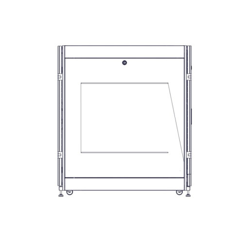 Шкаф Systeme Electric, серия Uniprom, 24U-600/1070, боковые панели 2шт, черный