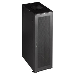 Шкаф коммутационный Lanmaster (TWT-CBB-18U-6X10-G1) напольный 18U 600x1000мм пер.дв.стекл металл 2 бок.пан. 800кг черный