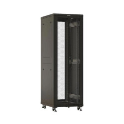 Шкаф серверный Hyperline TTBR-4261-DD-RAL9004 напольный 42U 600x1000мм пер.дв.перфор. задн.дв.перфор. 2 бок.пан. направл.под закл.гайки 800кг черный 910мм 122.2кг 2055мм IP20 сталь