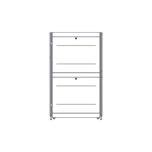 Systeme Electric mounting cabinet, Uniprom series, 42U-750/1200, 4pcs side panels, black