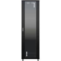 Шкаф серверный NTSS Премиум (NTSS-R42U6080GS-BL) напольный 42U 600x800мм пер.дв.стекл металл 900кг черный 710мм 99кг 1987мм IP20 сталь