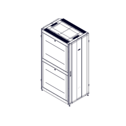 Шкаф Systeme Electric, серия Uniprom, 42U-750/1070, боковые панели 4шт, черный