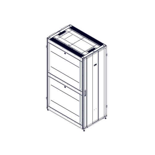 Systeme Electric mounting cabinet, Uniprom series, 42U-750/1200, 4pcs side panels, black