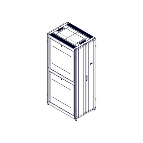 Шкаф Systeme Electric, серия Uniprom, 48U-750/1070, боковые панели 4шт, черный