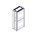 Шкаф Systeme Electric, серия Uniprom, 48U-600/1070, боковые панели 4шт, черный