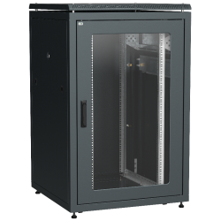 ITK LINEA N 24U 800х800мм стекл. пер. дв. задн. металл. чер.