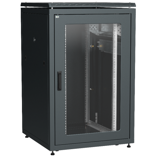 ITK LINEA N 24U 800х800мм стекл. пер. дв. задн. металл. чер.