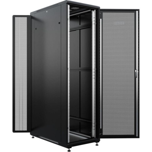 Шкаф серверный NTSS Премиум (NTSS-R42U60100PD/PDD-BL) напольный 42U 600x1000мм пер.дв.перфор. задн.дв.перфор.2-хст. 900кг черный 510мм 111кг 2210мм IP20