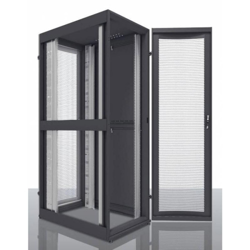 Шкаф серверный ЦМО (ШТК-СП-48.6.12-44АА-9005) напольный 48U 600x1190мм пер.дв.перфор. задн.дв.перфор. 2 бок.пан. направл.под закл.гайки 1350кг черный 890мм 150кг 180град. 2215мм IP20 сталь