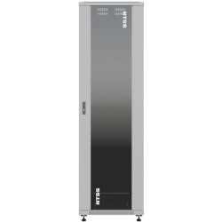 Шкаф серверный NTSS Премиум (NTSS-R42U8080GS) напольный 42U 800x800мм пер.дв.стекл металл 900кг серый 710мм 144кг 1987мм IP20 сталь