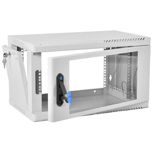 Шкаф коммутационный ЦМО (ШРН-6.500) напольный 6U 599x529мм пер.дв.стекл 200кг серый 470мм 14кг 180град. 346мм IP20 металл