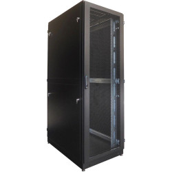 Шкаф серверный ЦМО (ШТК-М-42.8.10-48АА-9005) напольный 42U 800x1050мм пер.дв.перфор. 2 бок.пан. задн.дв.двуст. направл.под закл.гайки 1200кг черный 850мм