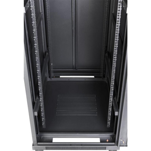 Шкаф серверный Lanmaster (TWT-CBB-22U-6X8-G1) напольный 22U 600x800мм пер.дв.стекл задн.дв.двуст. 2 бок.пан. 800кг черный IP20