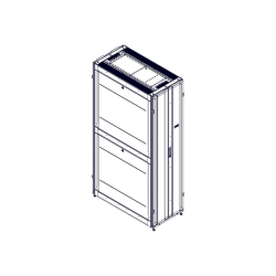 Шкаф Systeme Electric, серия Uniprom, 48U-600/1200, боковые панели 4шт, черный