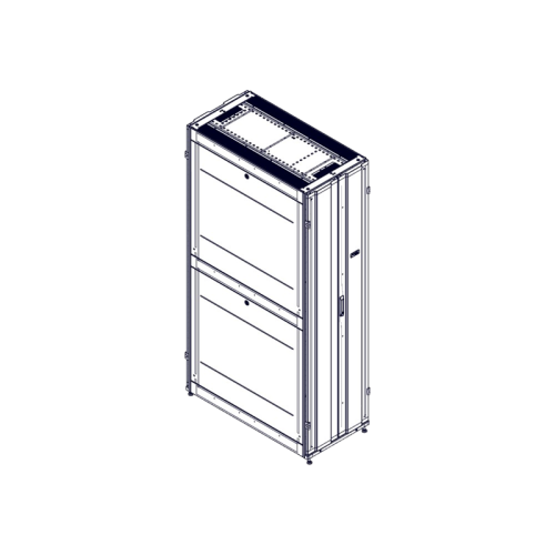 Шкаф Systeme Electric, серия Uniprom, 48U-600/1200, боковые панели 4шт, черный