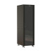 Шкаф серверный Hyperline (TTBR-4261-AS-RAL9004) напольный 42U 600x1000мм пер.дв.стекл задн.дв.спл.стал.лист 2 бок.пан. 800кг черный 910мм 2055мм IP20 сталь