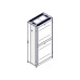 Шкаф Systeme Electric, серия Uniprom, 48U-600/1070, боковые панели 4шт, черный