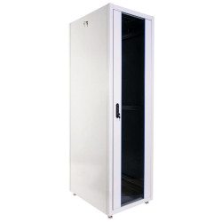 Шкаф серверный ЦМО (ШТК-Э-42.6.10-13АА) напольный 42U 600x1000мм пер.дв.стекл металл 2 бок.пан. направл.под закл.гайки 710кг серый 915мм 95кг 180град. 1987мм IP20