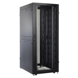 Шкаф серверный ЦМО (ШТК-СП-42.8.12-44АА-9005) напольный 42U 800x1200мм пер.дв.перфор. задн.дв.перфор. 2 бок.пан. направл.под винты 1350кг черный 890мм 173кг 180град. 1950мм IP20 сталь