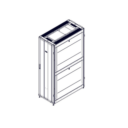 Systeme Electric mounting cabinet, Uniprom series, 42U-600/1200, 4pcs side panels, black