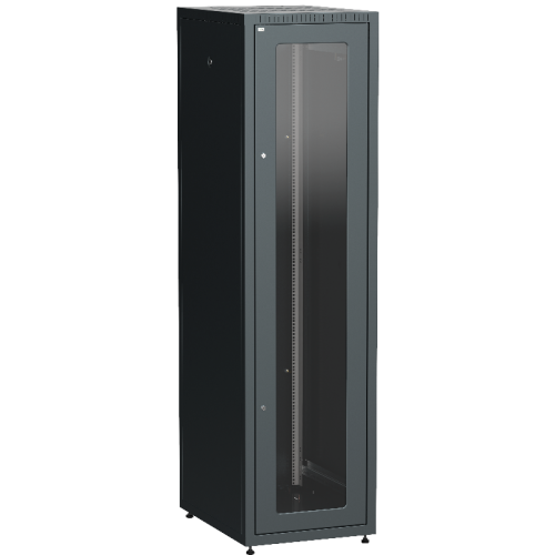 ITK LINEA E 47U 600х800мм стекл. пер. дв. задн. метал. чер.