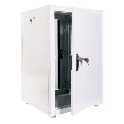 Шкаф коммутационный ЦМО (ШТК-Э-18.6.6-13АА) напольный 18U 598x600мм пер.дв.стекл металл 2 бок.пан. 540кг серый 515мм 43кг 180град. 920мм IP20