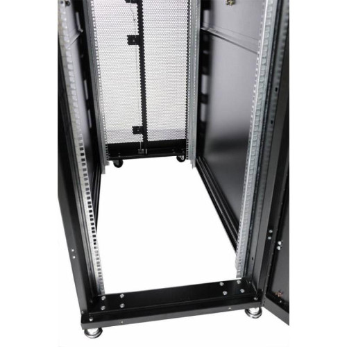 Шкаф серверный ЦМО (ШТК-СП-48.6.12-44АА-9005) напольный 48U 600x1190мм пер.дв.перфор. задн.дв.перфор. 2 бок.пан. направл.под закл.гайки 1350кг черный 890мм 150кг 180град. 2215мм IP20 сталь