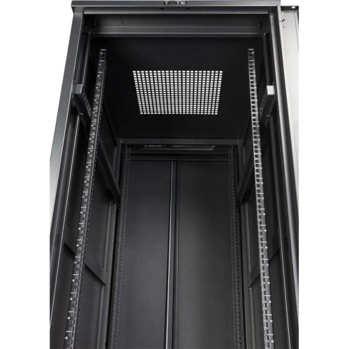 Шкаф коммутационный Lanmaster Business (TWT-CBB-18U-6X10-P1) напольный 18U 600x1000мм пер.дв.перфор. задн.дв.перфор.2-хст. 2 бок.пан. 800кг черный 926мм IP20