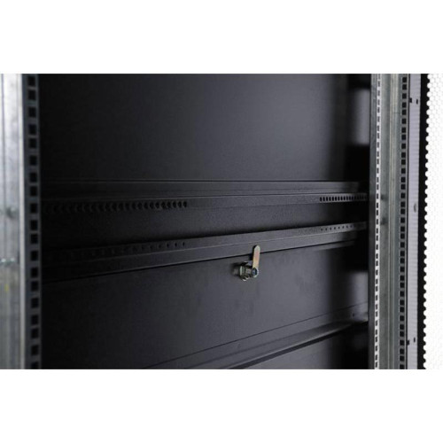 Шкаф серверный ЦМО (ШТК-СП-48.6.12-44АА-9005) напольный 48U 600x1190мм пер.дв.перфор. задн.дв.перфор. 2 бок.пан. направл.под закл.гайки 1350кг черный 890мм 150кг 180град. 2215мм IP20 сталь