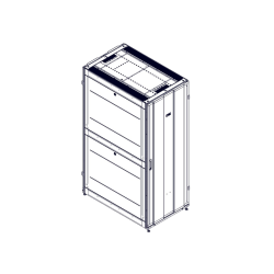 Systeme Electric mounting cabinet, Uniprom series, 42U-750/1200, 4pcs side panels, black