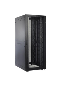 Шкаф серверный ЦМО (ШТК-СП-48.8.12-48АА-9005) напольный 48U 800x1130мм пер.дв.перфор. задн.дв.перфор.2-хст. 2 бок.пан. направл.под закл.гайки 1350кг черный 890мм 170кг 180град. 2215мм