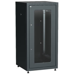 ITK LINEA E 24U 600х600мм стекл. пер. дв. задн. метал. чер.