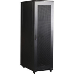 Шкаф коммутационный Lanmaster Business (TWT-CBB-18U-6X10-P1) напольный 18U 600x1000мм пер.дв.перфор. задн.дв.перфор.2-хст. 2 бок.пан. 800кг черный 926мм IP20