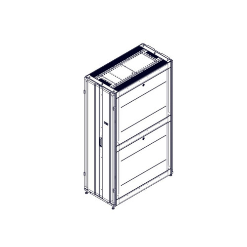 Systeme Electric mounting cabinet, Uniprom series, 42U-600/1200, 4pcs side panels, black