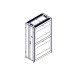 Systeme Electric mounting cabinet, Uniprom series, 42U-600/1200, 4pcs side panels, black