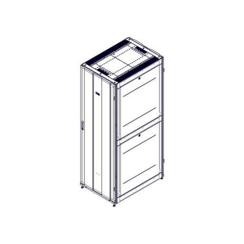 Шкаф Systeme Electric, серия Uniprom, 48U-750/1070, боковые панели 4шт, черный
