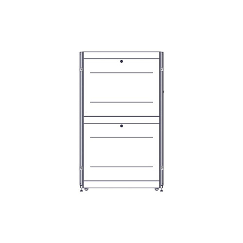 Systeme Electric mounting cabinet, Uniprom series, 42U-600/1200, 4pcs side panels, black
