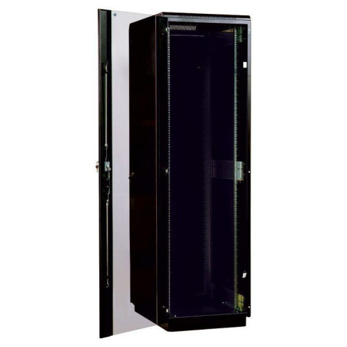 Шкаф серверный ЦМО (ШТК-М-42.8.10-1ААА-9005) напольный 42U 800x1000мм пер.дв.стекл задн.дв.спл.стал.лист 2 бок.пан. направл.под закл.гайки 550кг черный 855мм 134.6кг 180град. 2030мм IP20 сталь