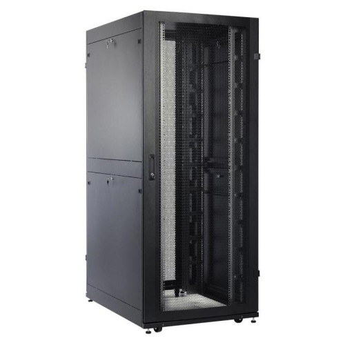Шкаф серверный ЦМО (ШТК-СП-42.8.10-48АА-9005) напольный 42U 800x930мм пер.дв.перфор. задн.дв.перфор.2-хст. 2 бок.пан. 1350кг черный 690мм 180град. 1950мм