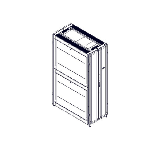 Systeme Electric mounting cabinet, Uniprom series, 42U-600/1200, 4pcs side panels, black