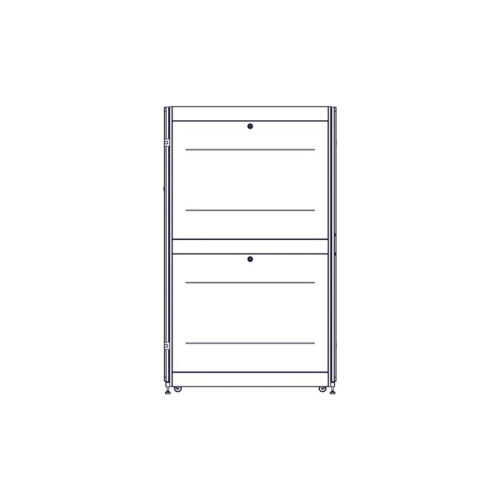 Systeme Electric mounting cabinet, Uniprom series, 42U-600/1200, 4pcs side panels, black