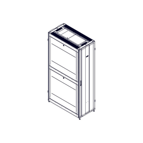 Шкаф Systeme Electric, серия Uniprom, 48U-600/1200, боковые панели 4шт, черный